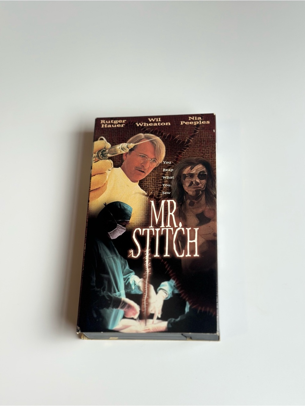 Mr. Stitch 1995 VHS Sci-Fi Rutger Hauer Ron Pearlman Roger Avary Wil Wheaton